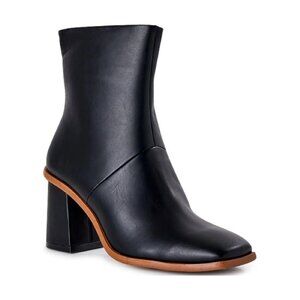 Time and Tru Womens Black Square-Toe Memory-Foam Dress Booties Size 8 New w/Tags